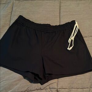 J. Crew Navy Linen blend Shorts with Elastic Waistband Medium